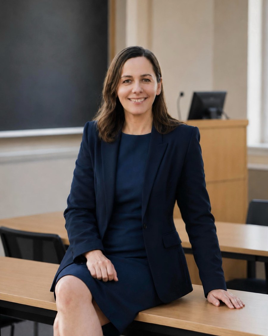 The leader of Yaga Smart sitting on the edge of a desk in a training room